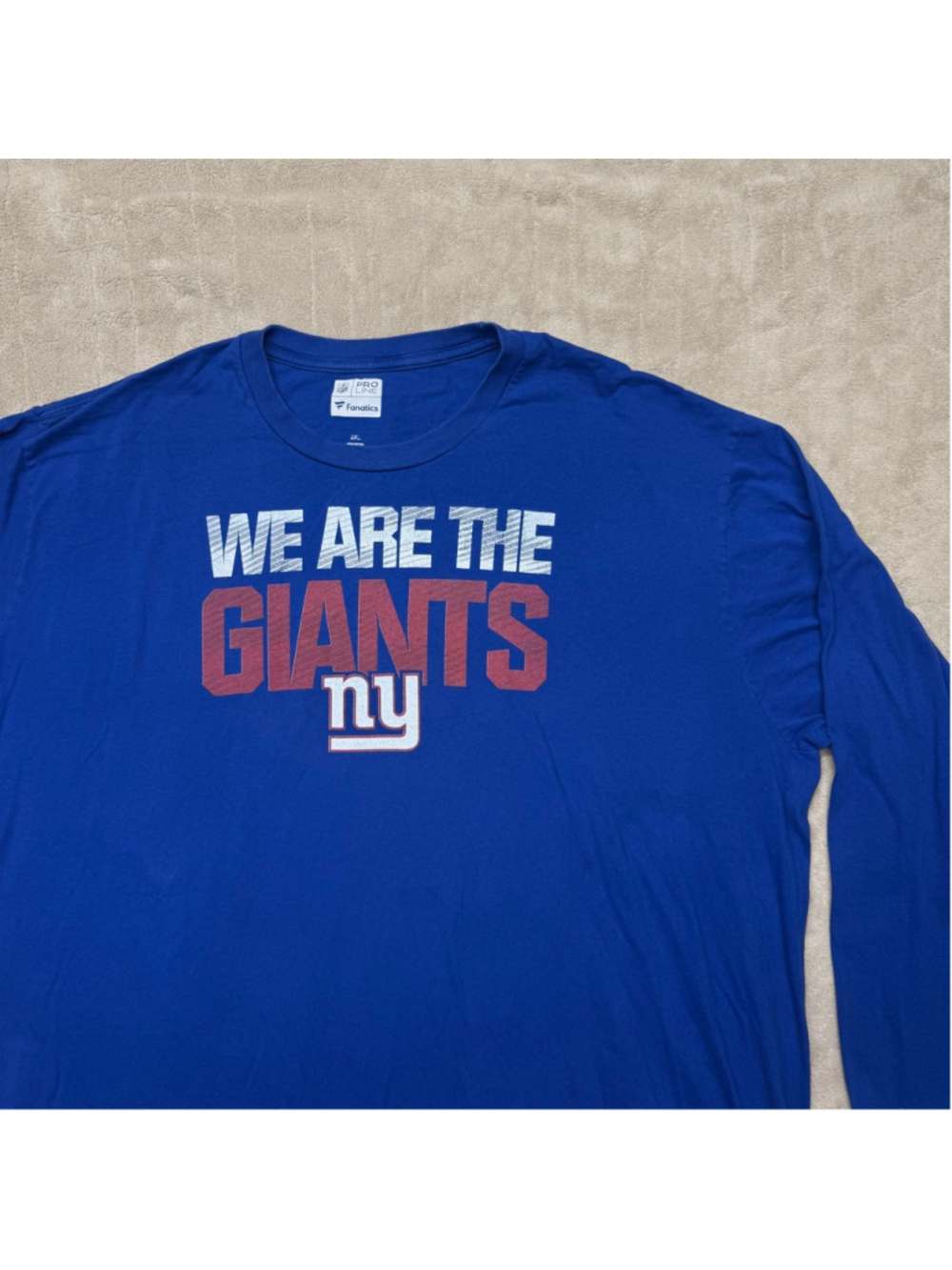 Men's Fanatics Blue New York Giants Long Sleeve Tee 3XL